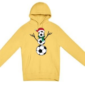 Funny Christmas Soccer Premium Pullover Hoodie