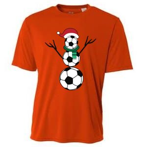 Funny Christmas Soccer Cooling Performance Crew T-Shirt