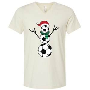 Funny Christmas Soccer V-Neck T-Shirt