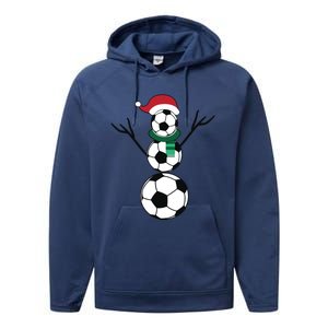 Funny Christmas Soccer Performance Fleece Hoodie