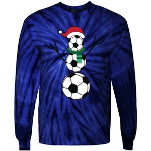 Funny Christmas Soccer Tie-Dye Long Sleeve Shirt