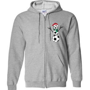 Funny Christmas Soccer Full Zip Hoodie