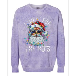 Funny Christmas Santa Claus I Do It For The Hos Cute Xmas Colorblast Crewneck Sweatshirt