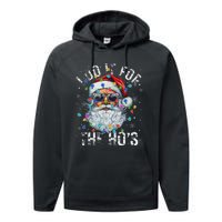 Funny Christmas Santa Claus I Do It For The Hos Cute Xmas Performance Fleece Hoodie