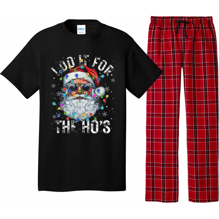 Funny Christmas Santa Claus I Do It For The Hos Cute Xmas Pajama Set