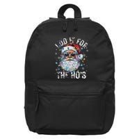 Funny Christmas Santa Claus I Do It For The Hos Cute Xmas 16 in Basic Backpack
