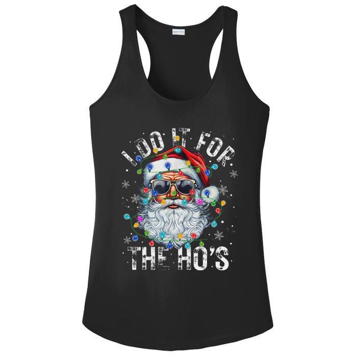 Funny Christmas Santa Claus I Do It For The Hos Cute Xmas Ladies PosiCharge Competitor Racerback Tank