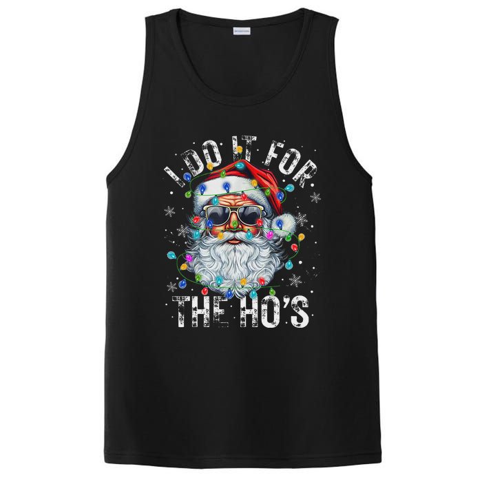 Funny Christmas Santa Claus I Do It For The Hos Cute Xmas PosiCharge Competitor Tank