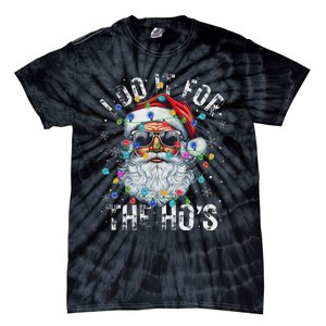 Funny Christmas Santa Claus I Do It For The Hos Cute Xmas Tie-Dye T-Shirt