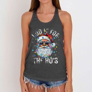 Funny Christmas Santa Claus I Do It For The Hos Cute Xmas Women's Knotted Racerback Tank