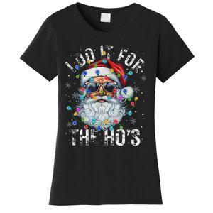 Funny Christmas Santa Claus I Do It For The Hos Cute Xmas Women's T-Shirt