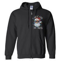 Funny Christmas Santa Claus I Do It For The Hos Cute Xmas Full Zip Hoodie