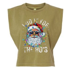 Funny Christmas Santa Claus I Do It For The Hos Cute Xmas Garment-Dyed Women's Muscle Tee