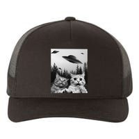 Funny Cat Selfie with UFOs Yupoong Adult 5-Panel Trucker Hat