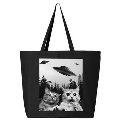 Funny Cat Selfie with UFOs 25L Jumbo Tote