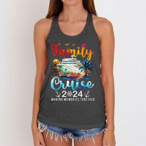 Family Cruise Ship Vacation Trip 2024 Family Cruise Matching Women's Knotted Racerback Tank