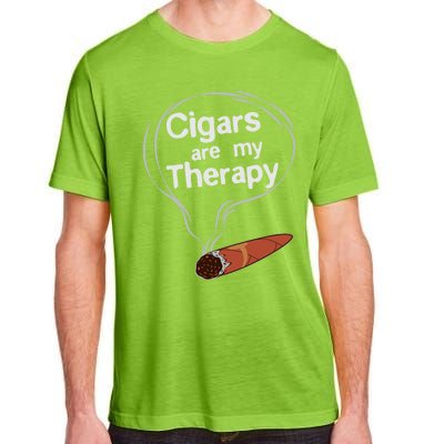 Funny Cigar Smoker Print Cigars Are My Therapy Gift Product Gift Adult ChromaSoft Performance T-Shirt