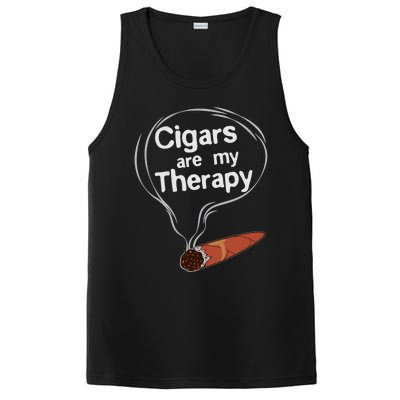 Funny Cigar Smoker Print Cigars Are My Therapy Gift Product Gift PosiCharge Competitor Tank