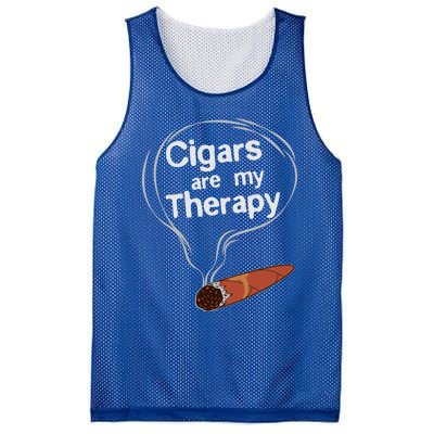 Funny Cigar Smoker Print Cigars Are My Therapy Gift Product Gift Mesh Reversible Basketball Jersey Tank