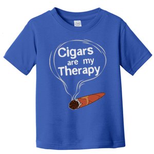 Funny Cigar Smoker Print Cigars Are My Therapy Gift Product Gift Toddler T-Shirt