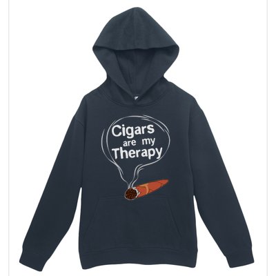 Funny Cigar Smoker Print Cigars Are My Therapy Gift Product Gift Urban Pullover Hoodie