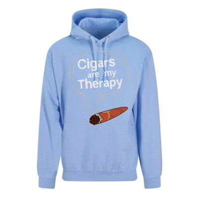 Funny Cigar Smoker Print Cigars Are My Therapy Gift Product Gift Unisex Surf Hoodie