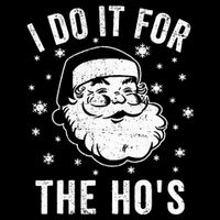 Funny Christmas Santa Clause I Do It For The Ho's Santa 16 in Basic Backpack
