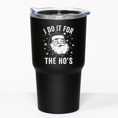 Funny Christmas Santa Clause I Do It For The Ho's Santa Tumbler