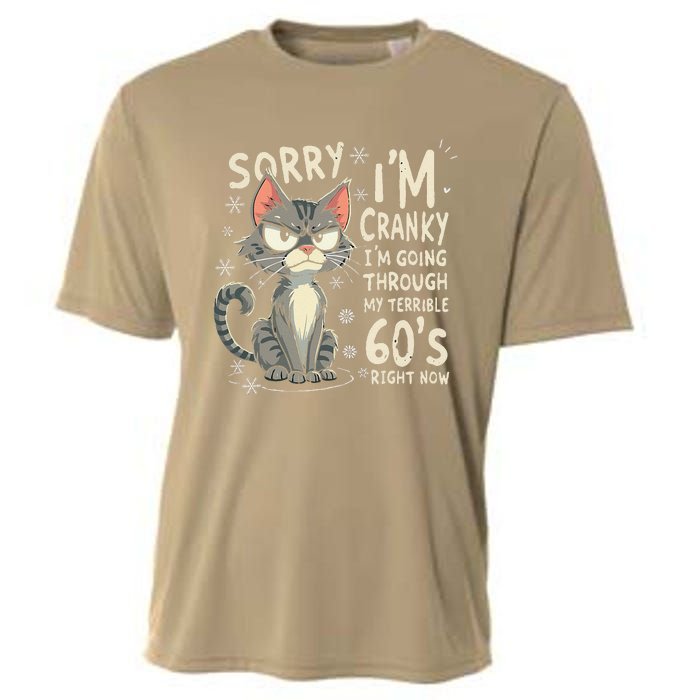 Fun Cat Sorry IM Cranky IM Going Through My Terrible 60S Cooling Performance Crew T-Shirt