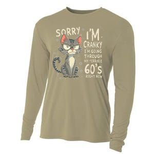 Fun Cat Sorry IM Cranky IM Going Through My Terrible 60S Cooling Performance Long Sleeve Crew