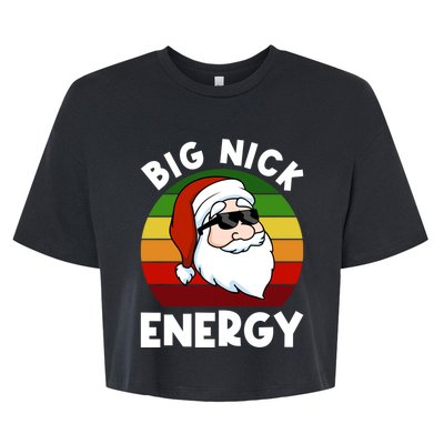 Funny Christmas Shirt Santa Shirt Big Nick Energy Xmas Bella+Canvas Jersey Crop Tee