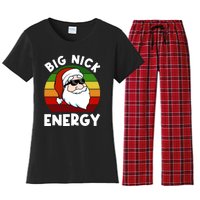 Funny Christmas Shirt Santa Shirt Big Nick Energy Xmas Women's Flannel Pajama Set