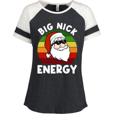 Funny Christmas Shirt Santa Shirt Big Nick Energy Xmas Enza Ladies Jersey Colorblock Tee