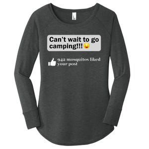 Funny Camping Saying Humor Outdoorsy Joke Camp Gear Gift Women's Perfect Tri Tunic Long Sleeve Shirt