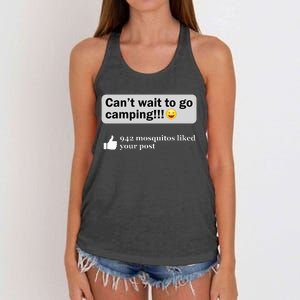 Funny Camping Saying Humor Outdoorsy Joke Camp Gear Gift Women's Knotted Racerback Tank