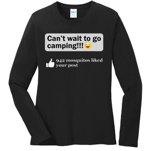 Funny Camping Saying Humor Outdoorsy Joke Camp Gear Gift Ladies Long Sleeve Shirt