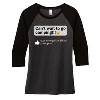 Funny Camping Saying Humor Outdoorsy Joke Camp Gear Gift Women's Tri-Blend 3/4-Sleeve Raglan Shirt