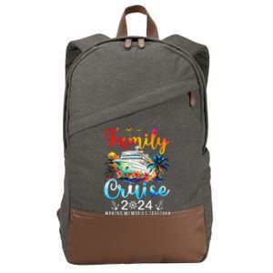 Family Cruise Ship Vacation Trip 2024 Family Cruise Matching Cotton Canvas Backpack