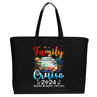 Family Cruise Ship Vacation Trip 2024 Family Cruise Matching Cotton Canvas Jumbo Tote