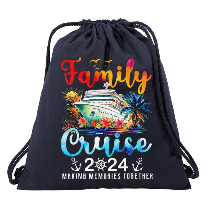 Family Cruise Ship Vacation Trip 2024 Family Cruise Matching Drawstring Bag