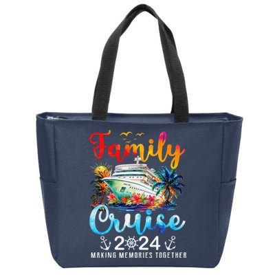 Family Cruise Ship Vacation Trip 2024 Family Cruise Matching Zip Tote Bag