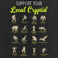 Funny Cryptozoology Support Your Local Cryptid Research Team Cool Comfort Performance Bucket Hat