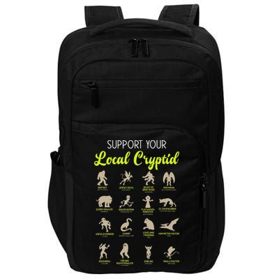 Funny Cryptozoology Support Your Local Cryptid Research Team Impact Tech Backpack