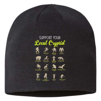 Funny Cryptozoology Support Your Local Cryptid Research Team Sustainable Beanie