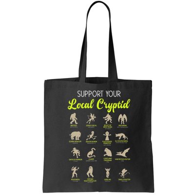 Funny Cryptozoology Support Your Local Cryptid Research Team Bag