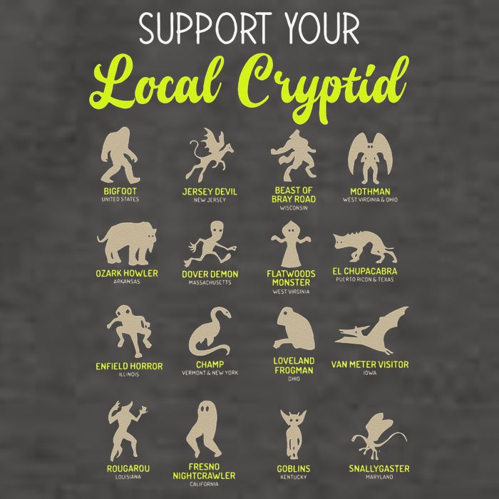 Funny Cryptozoology Support Your Local Cryptid Research Team Vector Backpack