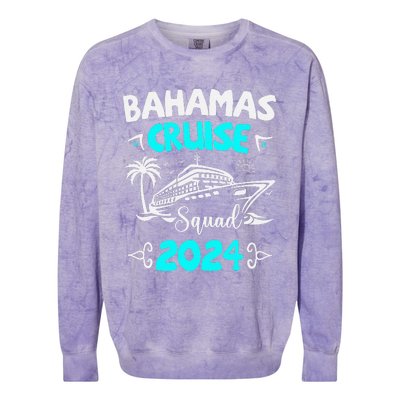 Family Cruise Squad Bahamas 2024 Summer Matching Vacation Colorblast Crewneck Sweatshirt