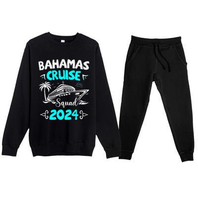 Family Cruise Squad Bahamas 2024 Summer Matching Vacation Premium Crewneck Sweatsuit Set