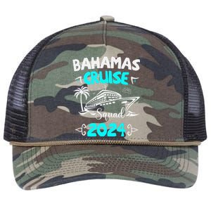 Family Cruise Squad Bahamas 2024 Summer Matching Vacation Retro Rope Trucker Hat Cap