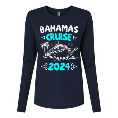 Family Cruise Squad Bahamas 2024 Summer Matching Vacation Womens Cotton Relaxed Long Sleeve T-Shirt